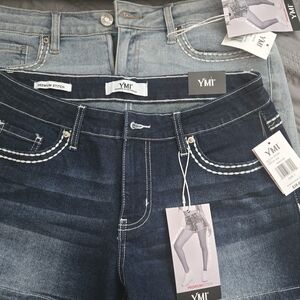 YMI Women's Blue and Gray Shorts- 2 For The Price One 1 🤑